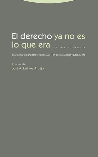 Libro: El derecho ya no es lo que era. | Autor: José Antonio Estévez Araújo | Isbn: 9788498799934