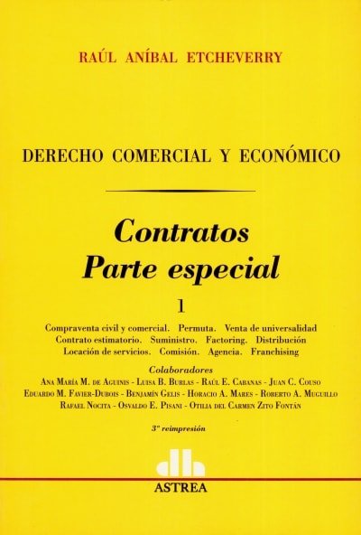 Libro: Contratos. Parte especial 1 | Autor: Raúl Aníbal Etcheverry | Isbn: 950508336X