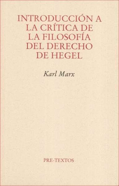 Libro: Introducción a la crítica de la filosofía del derecho de Hegel | Autor: Karl Marx | Isbn: 9788415576815