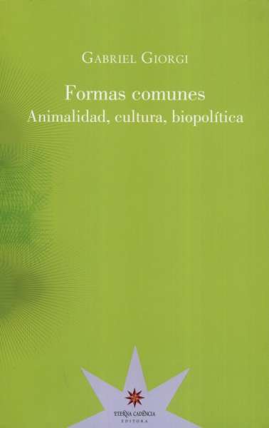Libro: Formas comunes | Autor: Gabriel Giorgi | Isbn: 9789877120219