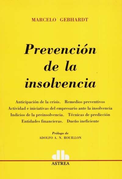 Prevención de la insolvencia - Marcelo Gebhardt - 9789585758509