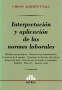 Libro: Interpretación y aplicación de las normas laborales - Autor: Carlos Alberto Etala - Isbn: 9505085982